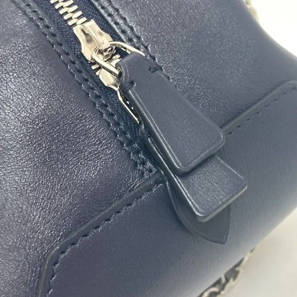 Authentic LOUIS VUITTON M52350 Trompe l'oeil Chain 2WAY Hand Bag Leather Black/B - Picture 12 of 16